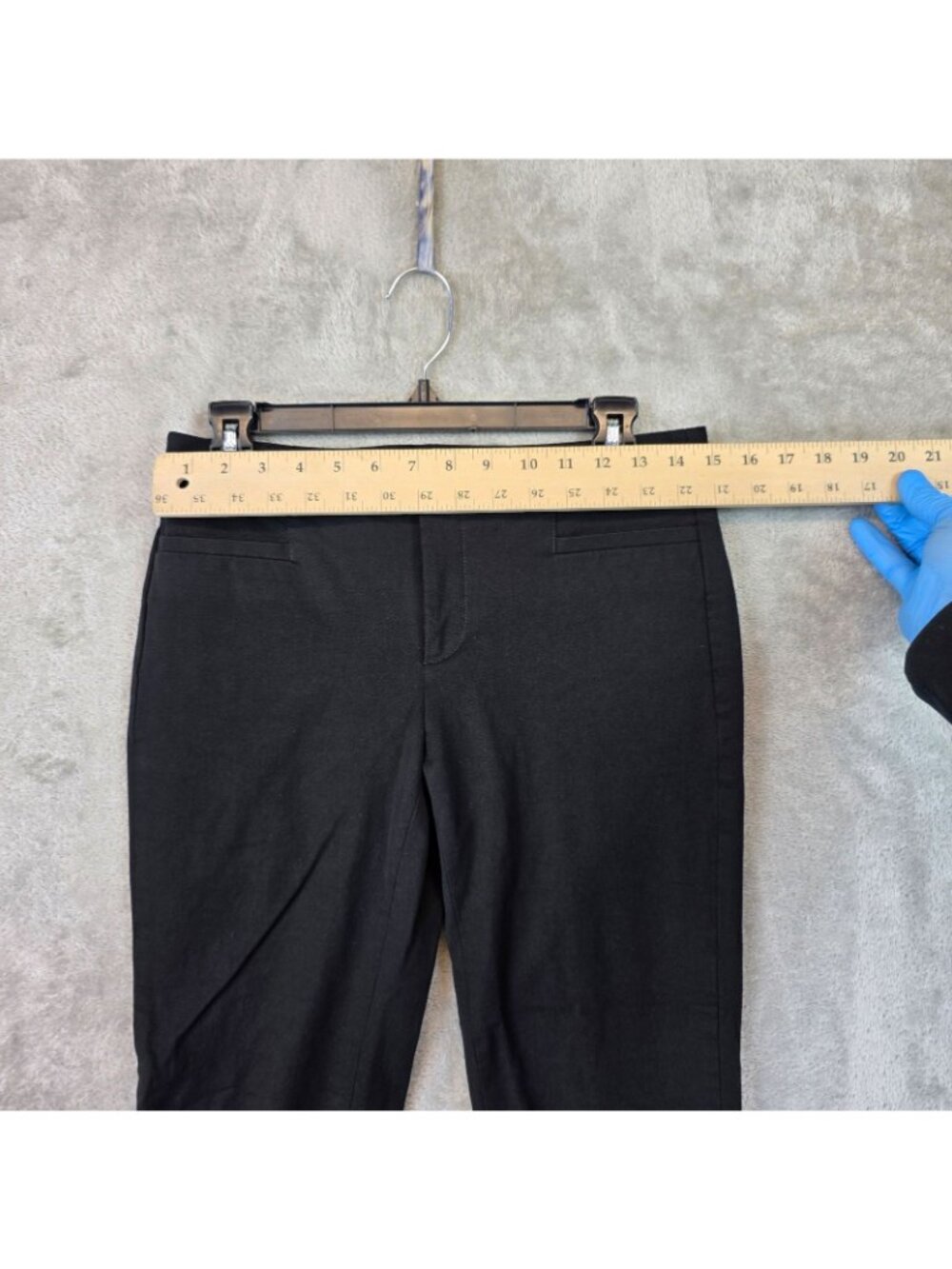 Banana Republic Sloan Dress Pants Womens 4 Black Twill Slim Crop Ankle Stretch - Picture 6 of 11